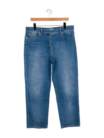 Valentino Mid-Rise Straight Leg Jeans