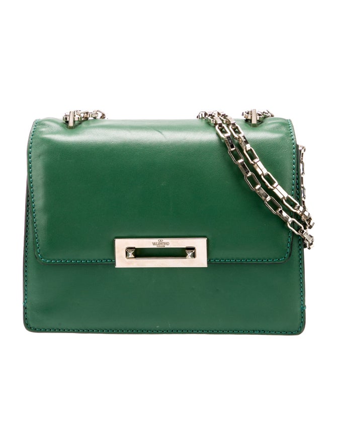 Valentino Leather Crossbody Bag Green Crossbody Bags, Handbags VAL439619 The RealReal