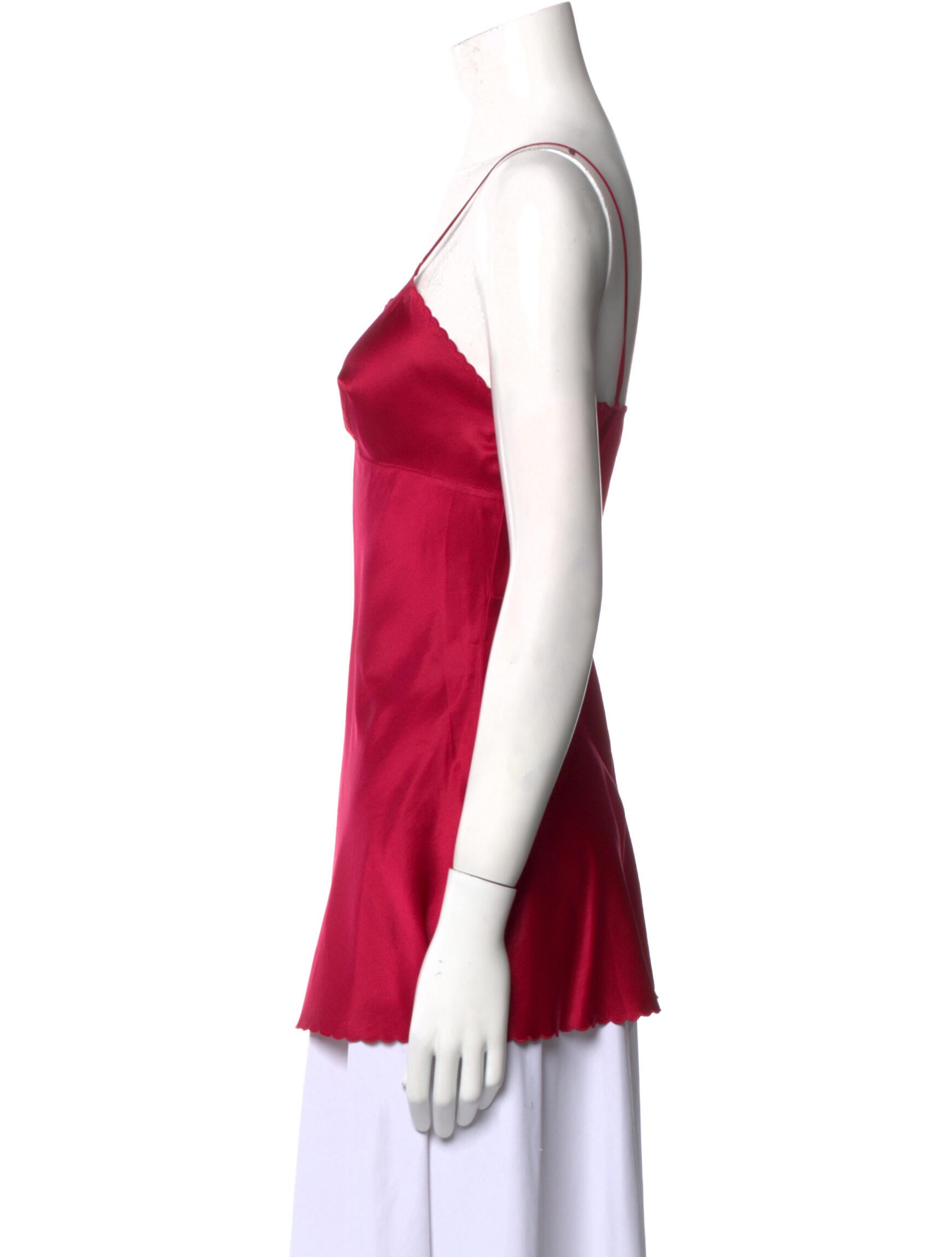 Valentino Silk Embroidered Accent Nightgown