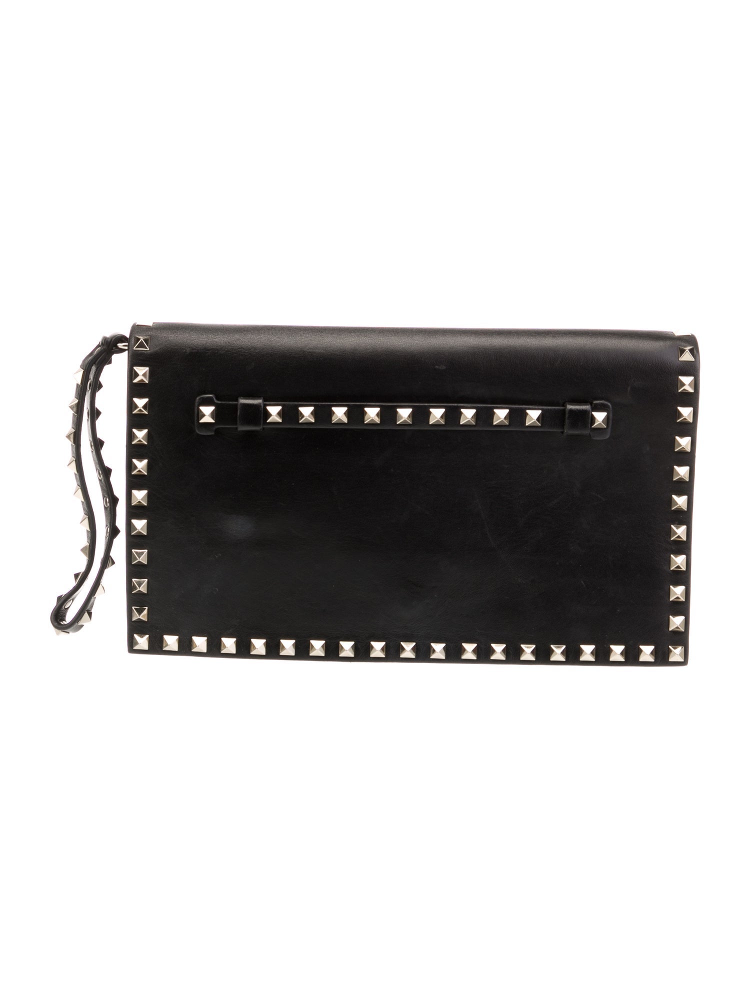 Rockstud Leather Chain Clutch