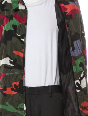 Valentino Rockstud Accents Camouflage Print Parka