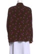 Valentino Silk Floral Print Button-Up Top