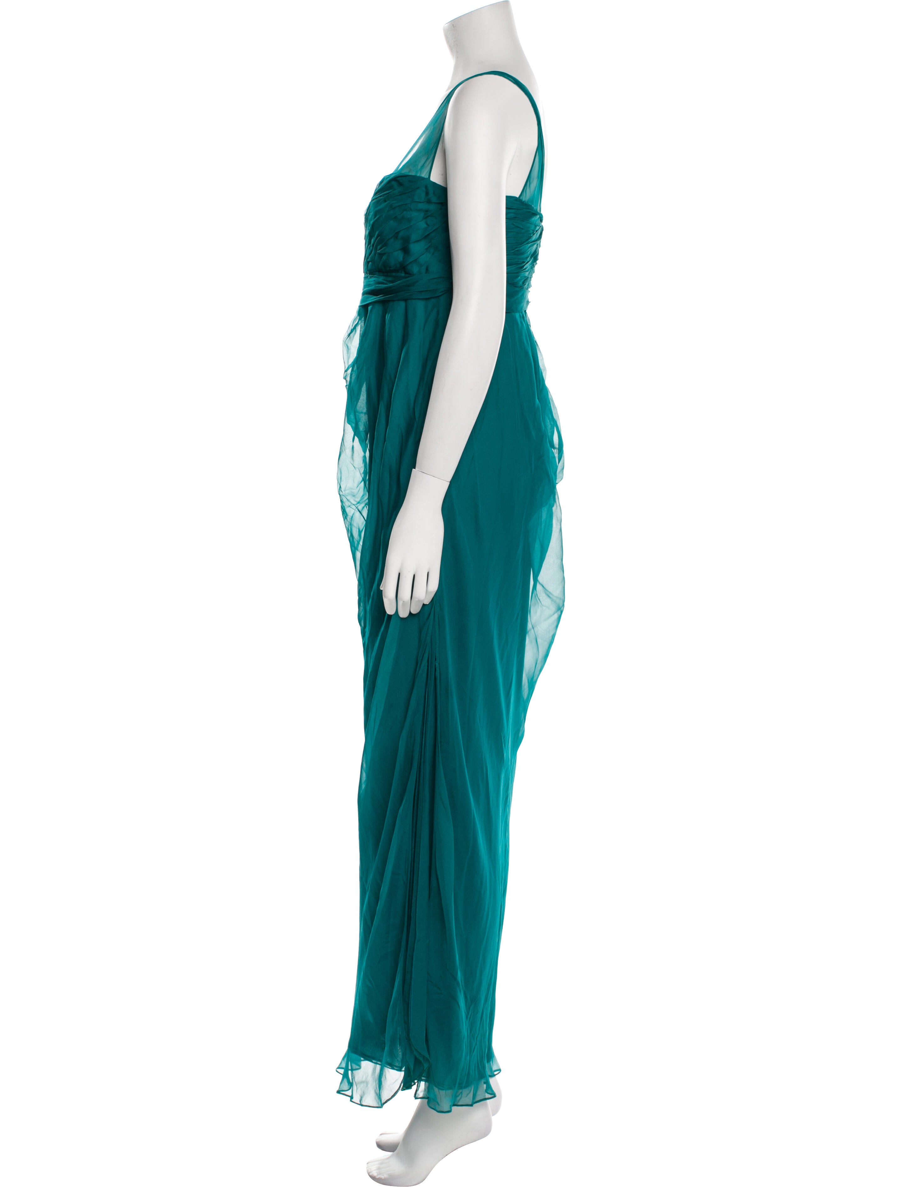 slim fit dress slacks Valentino // White Lace & Green Silk Dress  VSP Consignment
