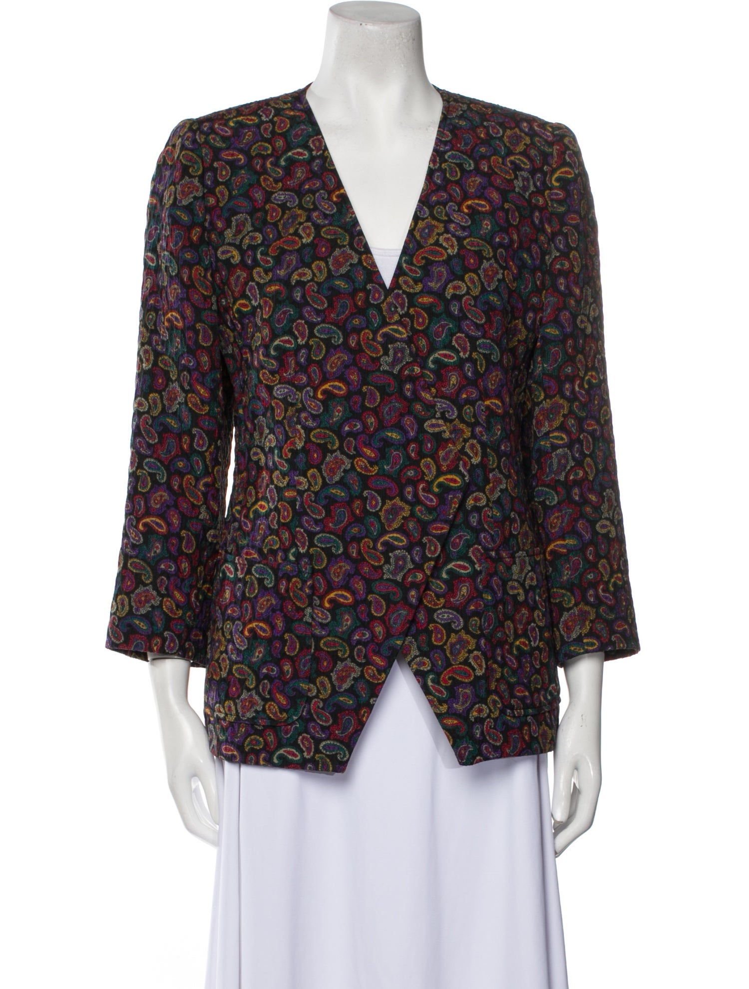 Vibrant Paisley Print Blazer