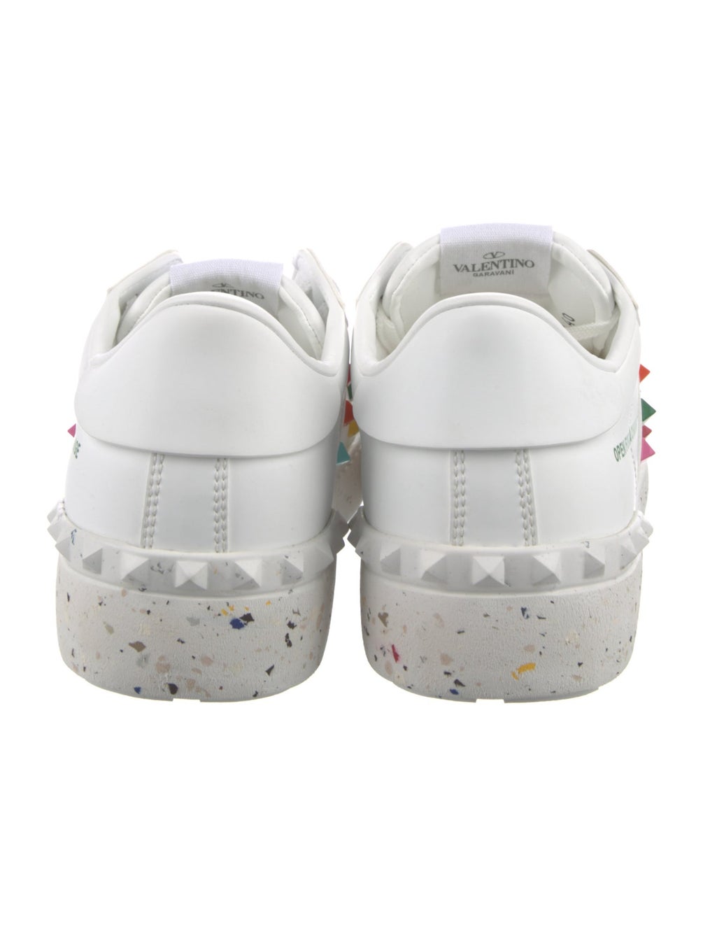 Valentino Rockstud Accents Leather Sneakers w/ Tags White Sneakers
