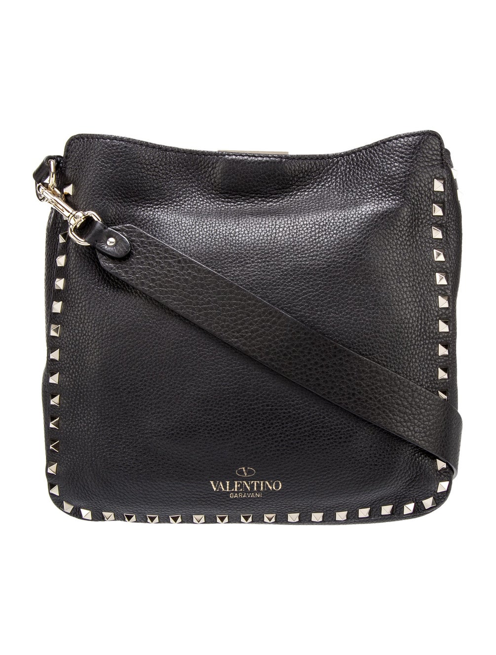 Valentino Rockstud Messenger Bag Black Crossbody Bags, Handbags