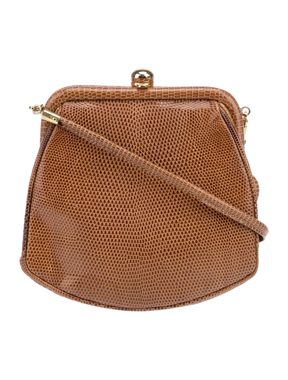 Valentino Lizard Shoulder Bag Vintage Brown Shoulder Bags, Handbags