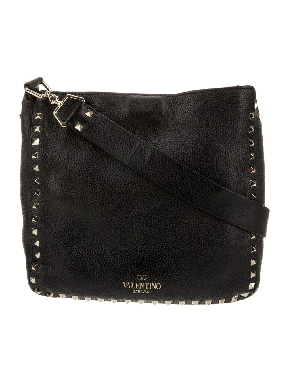 Valentino Rockstud Messenger Bag Black Crossbody Bags, Handbags