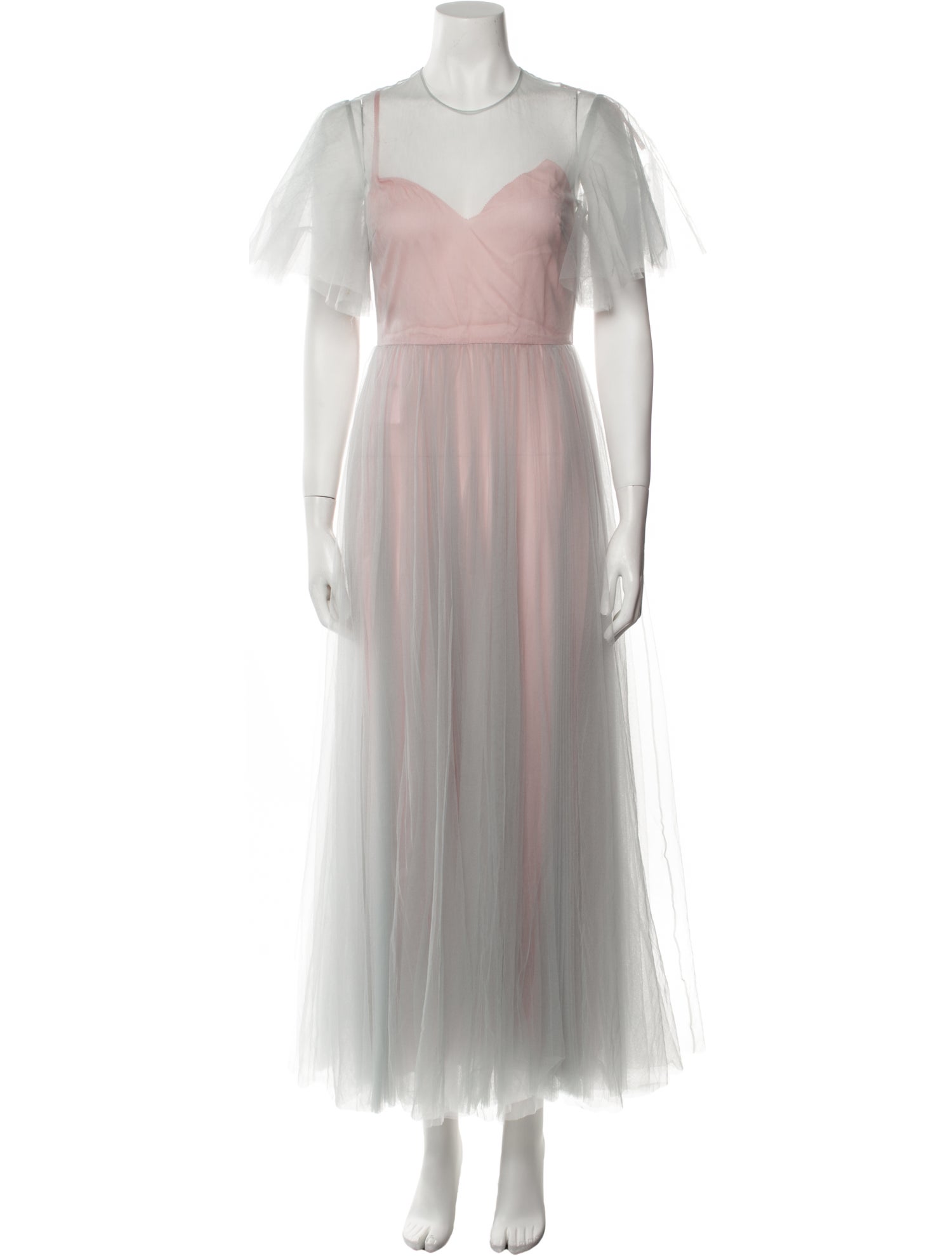 Valentino Crew Neck Long Dress