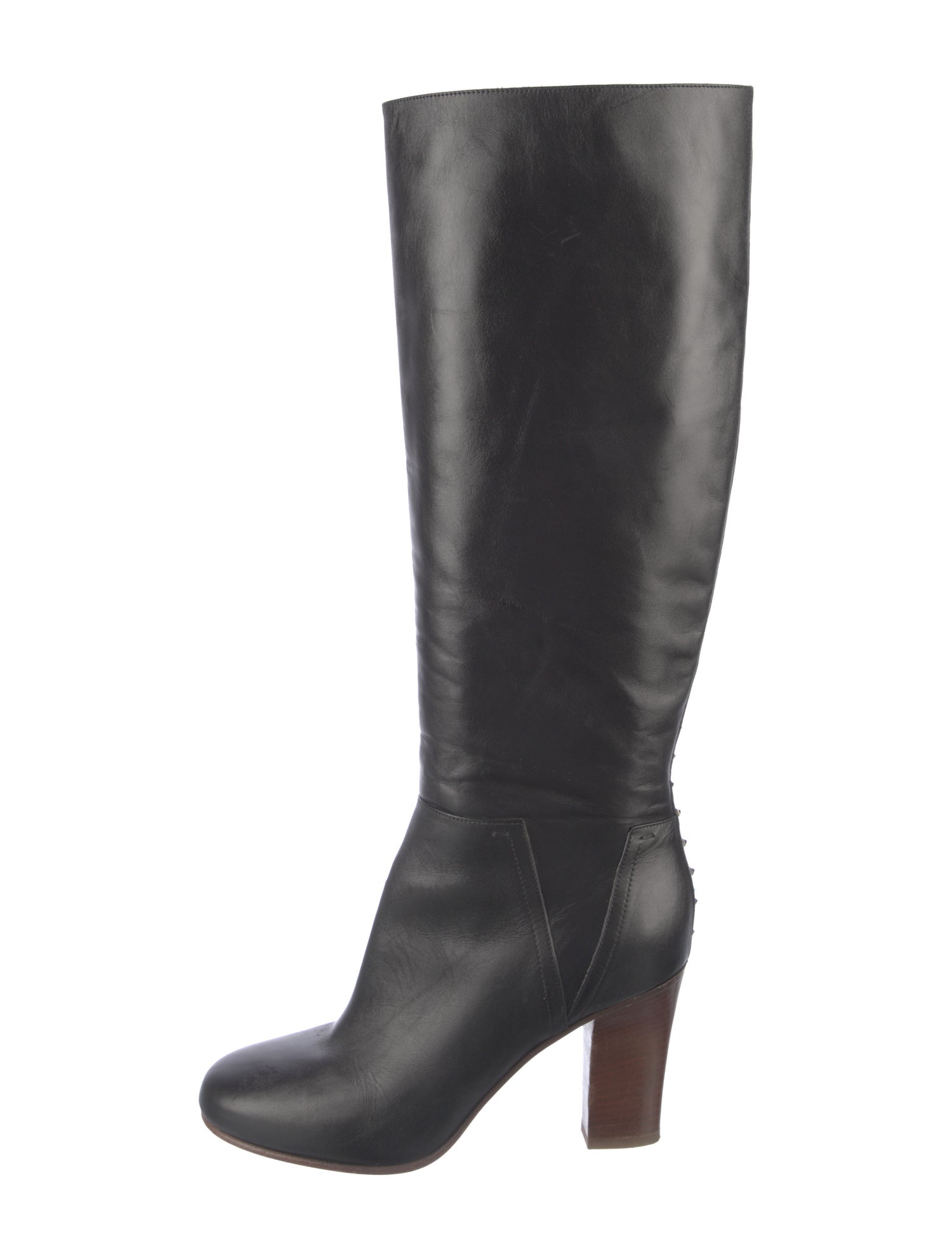 Valentino Rockstud Accents Leather Boots
