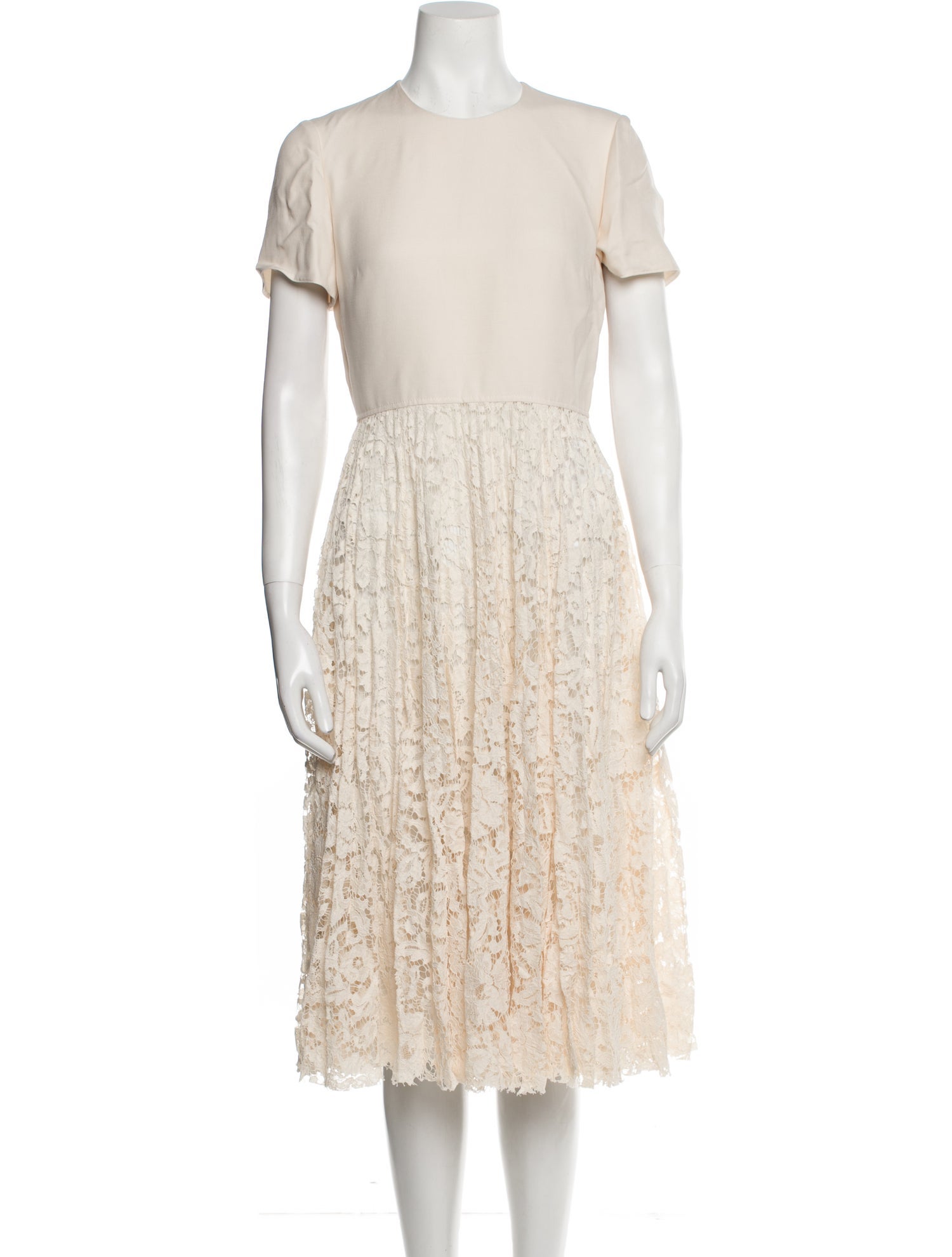 Valentino Crew Neck Midi Length Dress