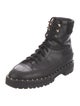 Valentino Rockstud Accents Leather Combat Boots