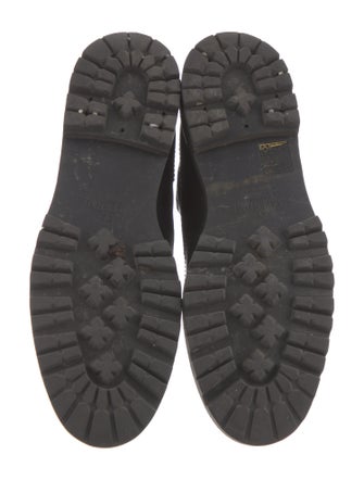 Valentino Rockstud Accents Leather Combat Boots