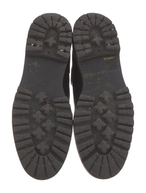 Valentino Rockstud Accents Leather Combat Boots