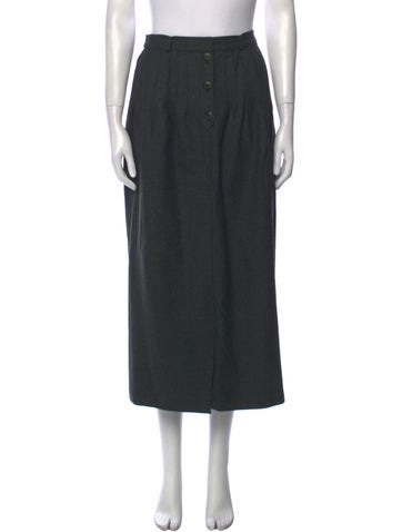 Valentino Skirts Pleated Accents Midi Length Skirt L