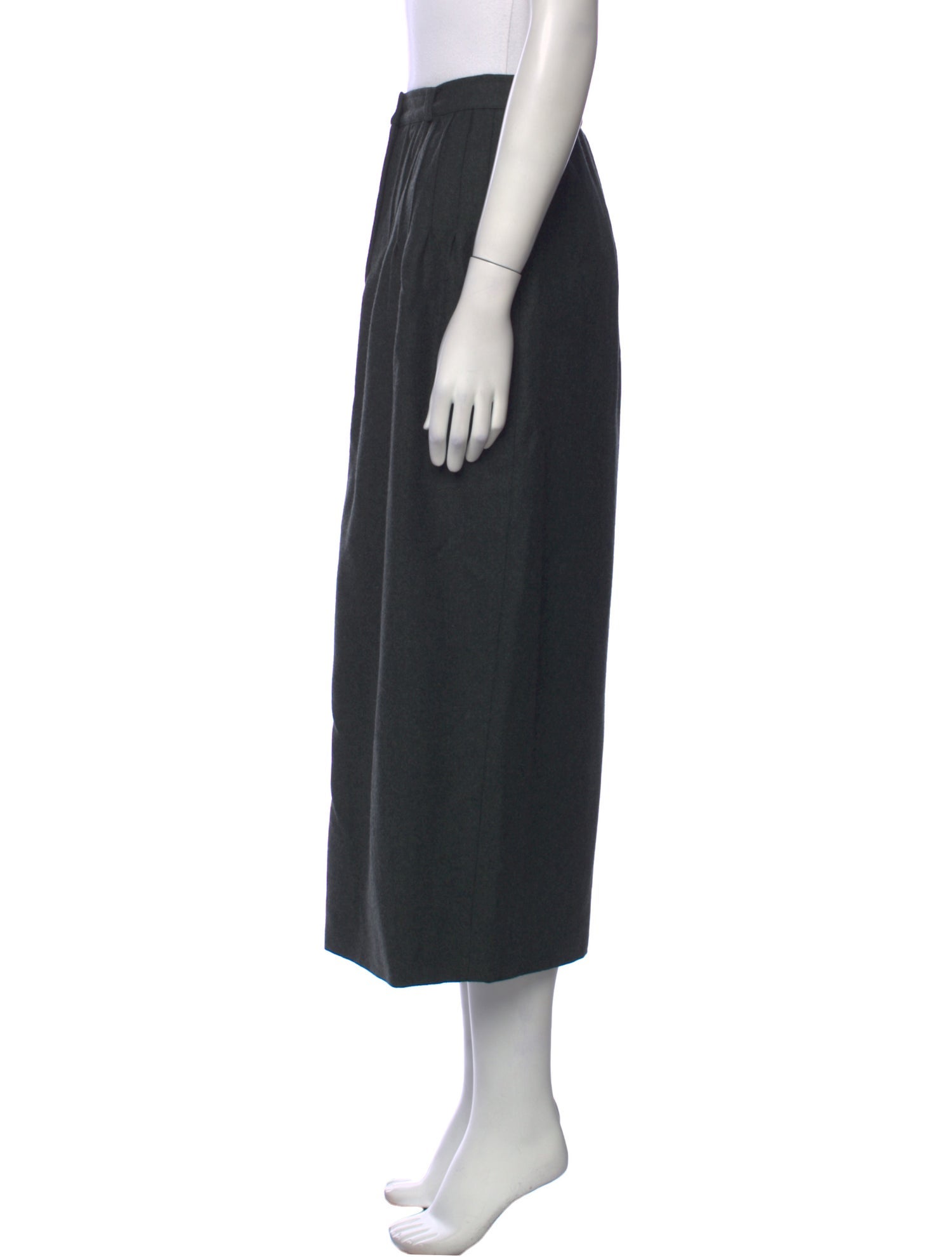 Valentino Pleated Accents Midi Length Skirt