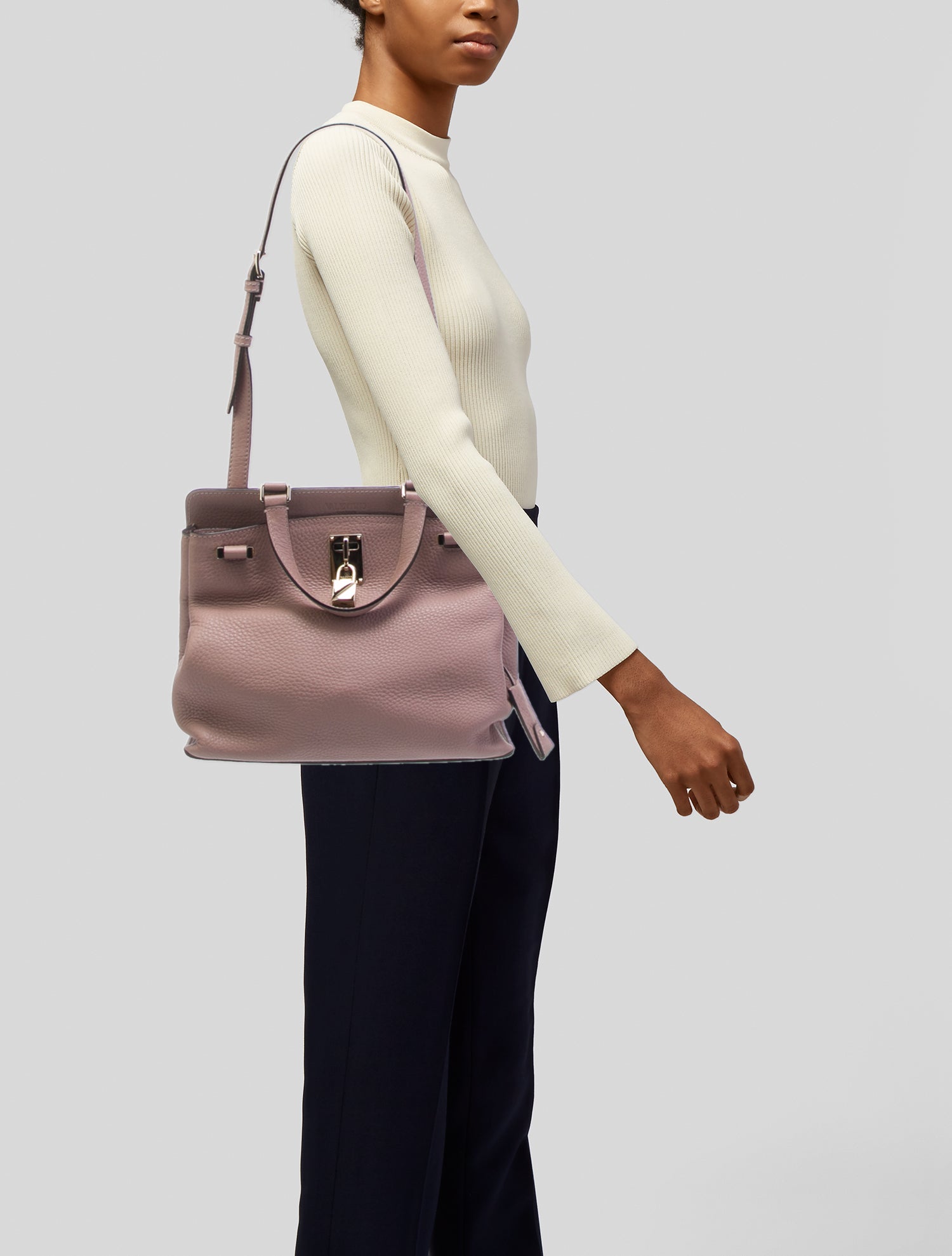 Valentino Rockstud Top Handle Bag