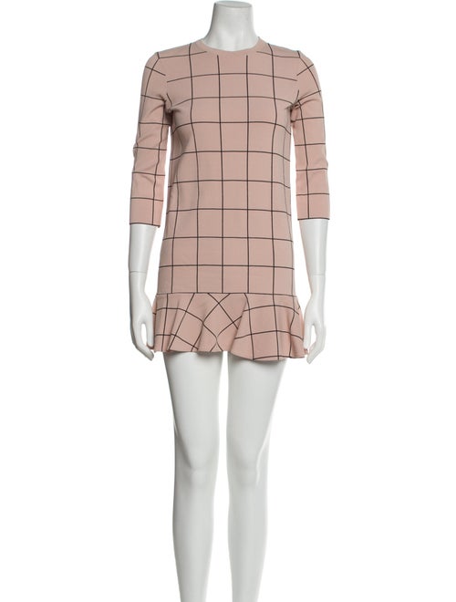 Valentino Plaid Print Mini Dress