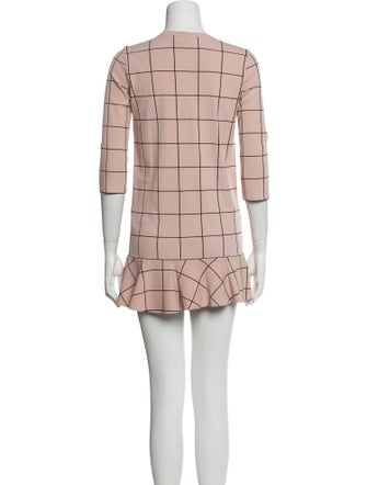 Valentino Plaid Print Mini Dress