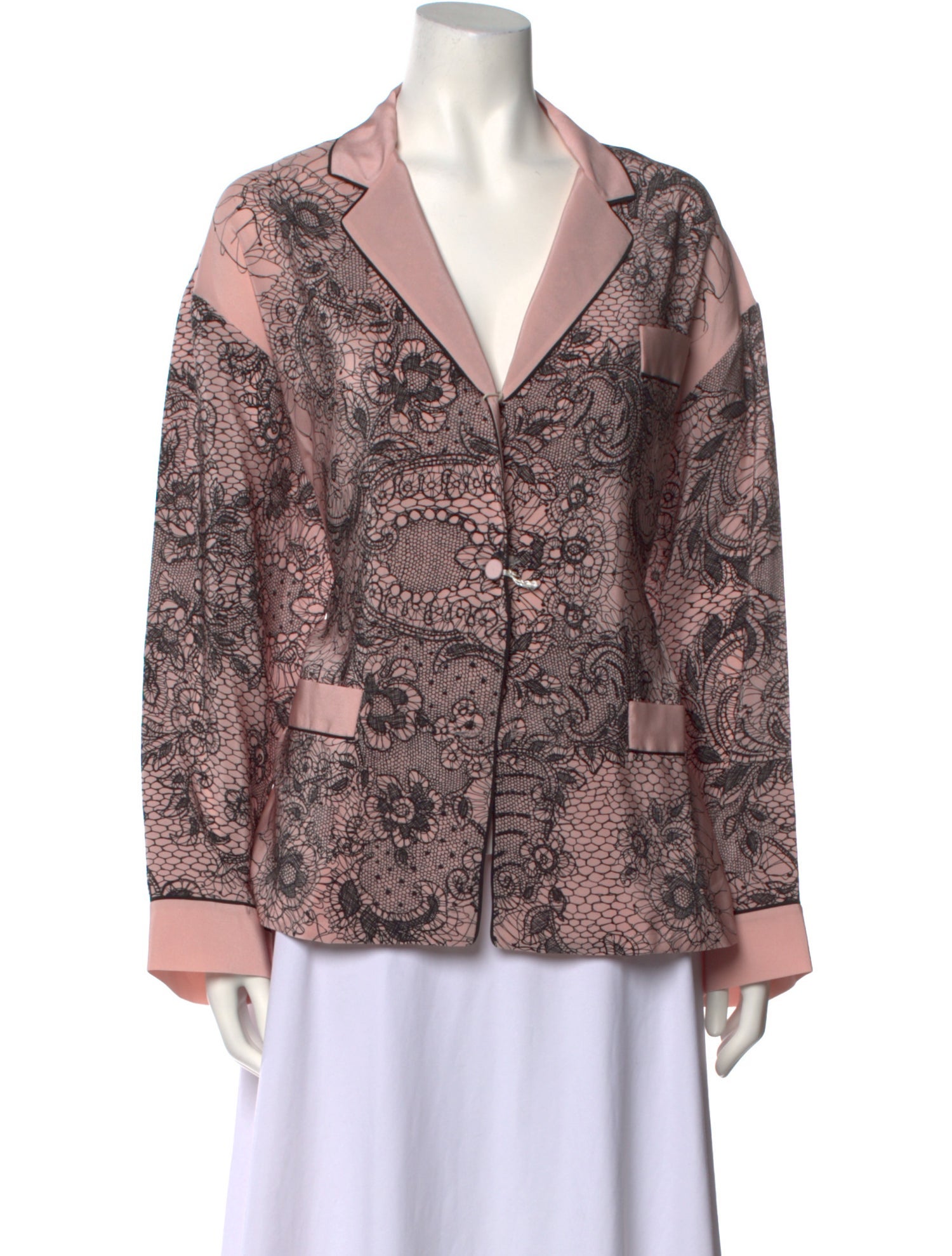 Valentino Silk Printed Button-Up Top w/ Tags