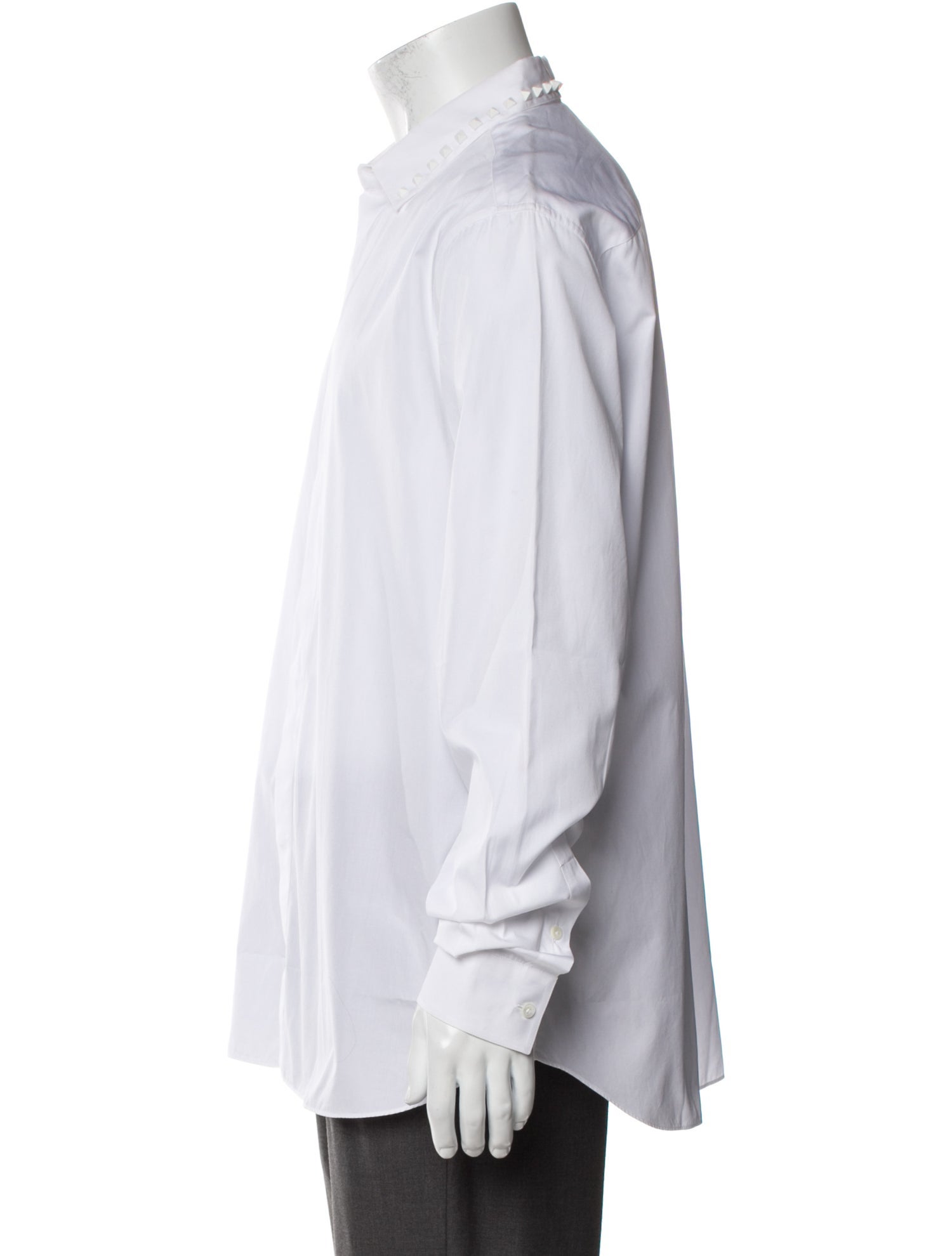 Valentino Rockstud Accents Long Sleeve Dress Shirt