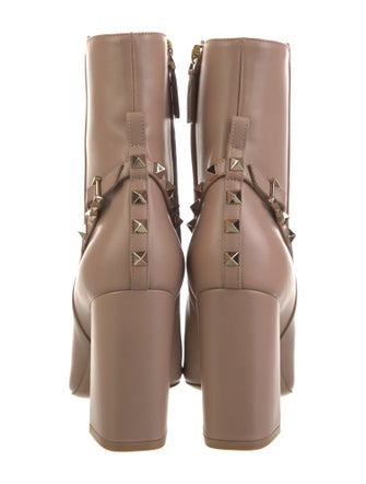 Valentino Rockstud Accents Leather Boots