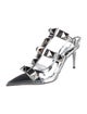 Valentino Rockstud Accents Patent Leather Mules