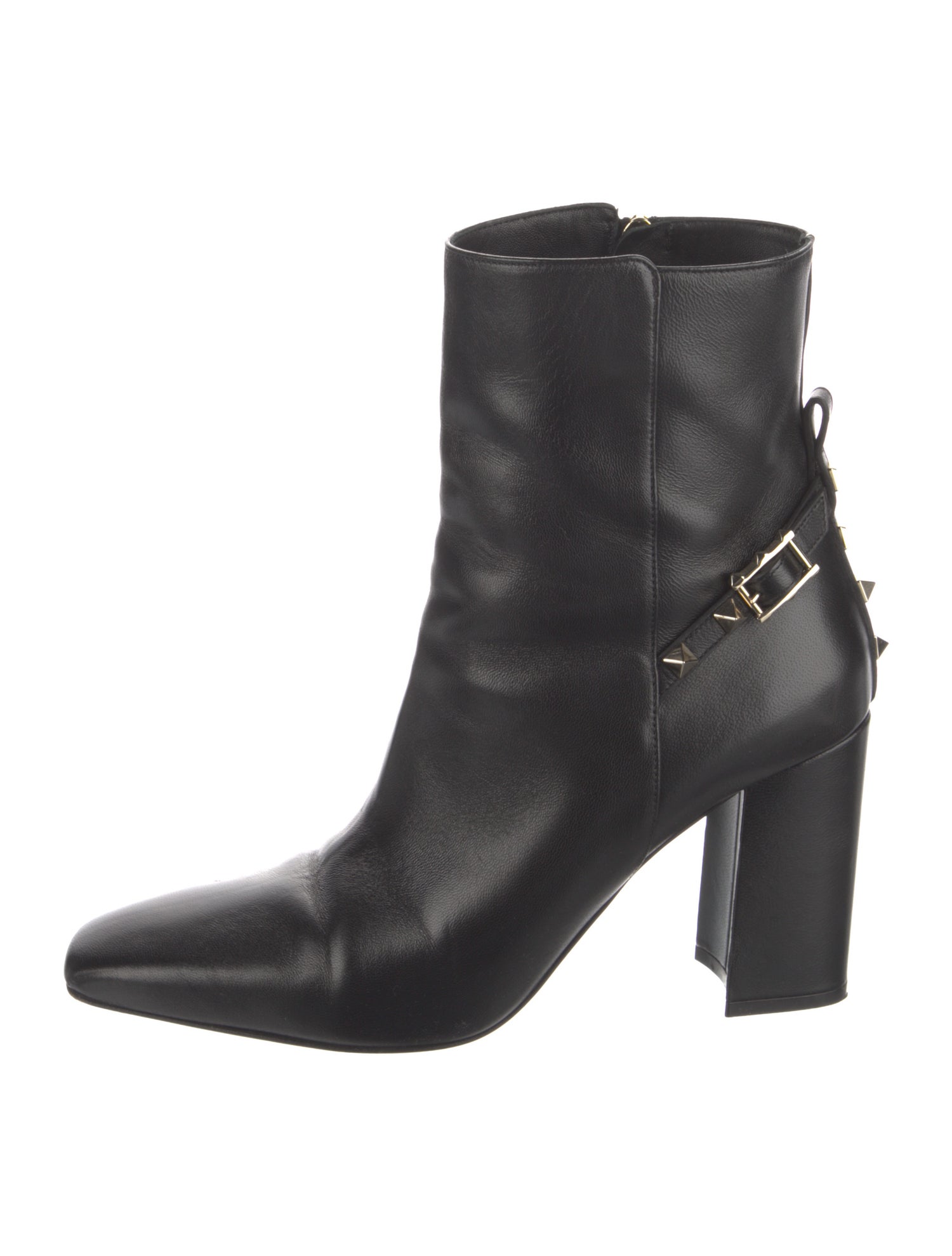Valentino Rockstud Accents Leather Boots