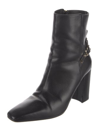 Valentino Rockstud Accents Leather Boots