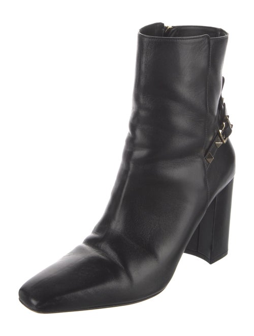 Valentino Rockstud Accents Leather Boots