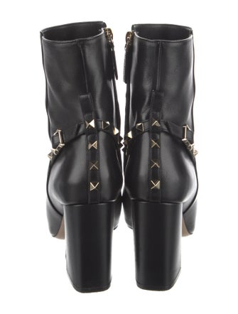 Valentino Rockstud Accents Leather Boots