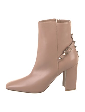 Valentino Leather Studded Accents Boots