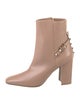 Valentino Leather Studded Accents Boots