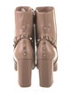 Valentino Leather Studded Accents Boots