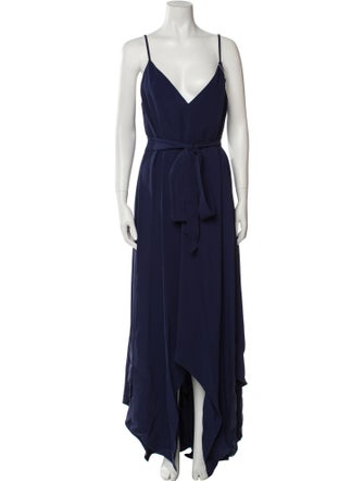 Valentino V-Neck Long Dress