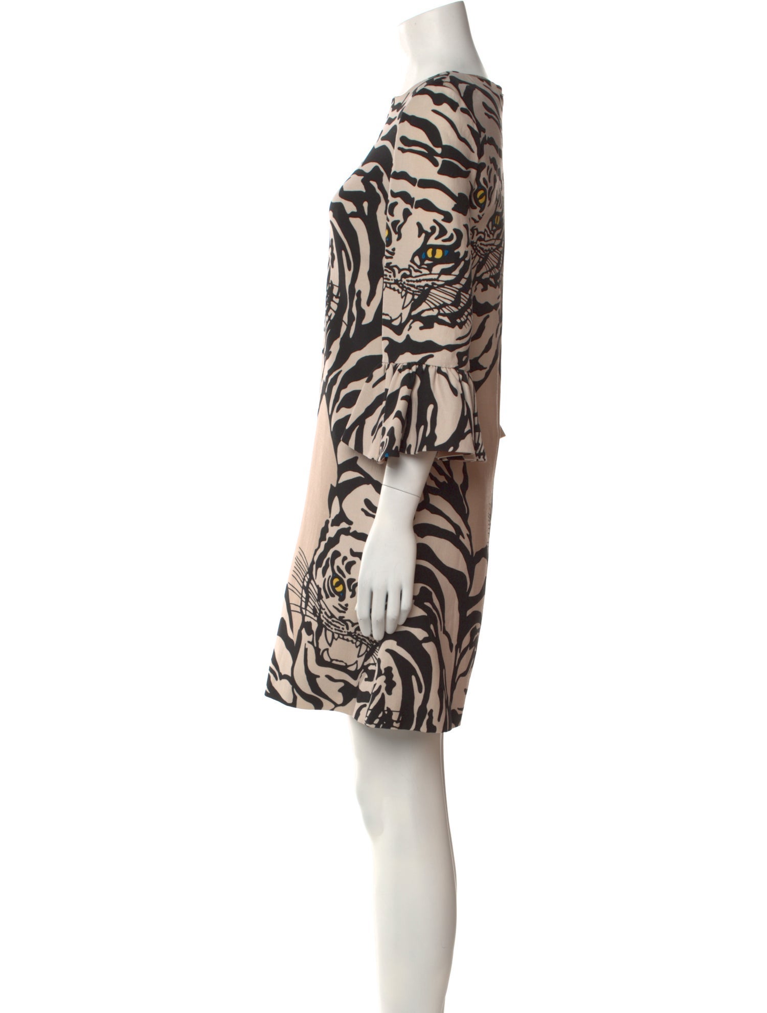 Valentino Virgin Wool Mini Dress - Neutrals Dresses