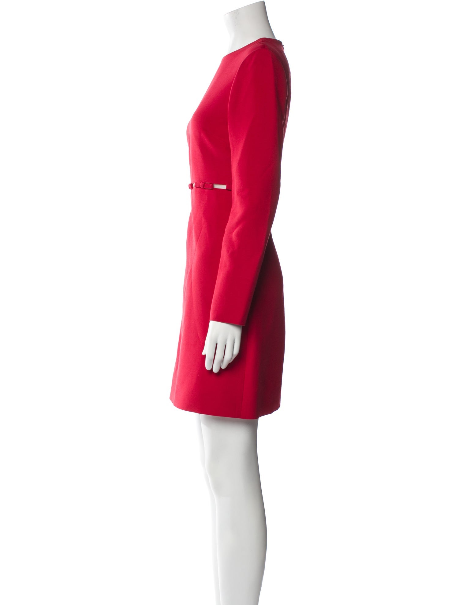 ワンピース Valentino Virgin Wool Mini Dress VALENTINO GARAVANI Open-back bow-embellished ruched virgin