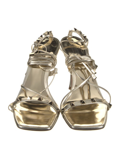 Valentino Leather Studded Accents Sandals