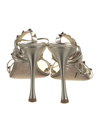 Valentino Leather Studded Accents Sandals