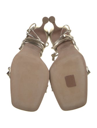 Valentino Leather Studded Accents Sandals