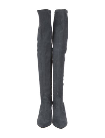 Valentino Rockstud Accents Suede Sock Boots