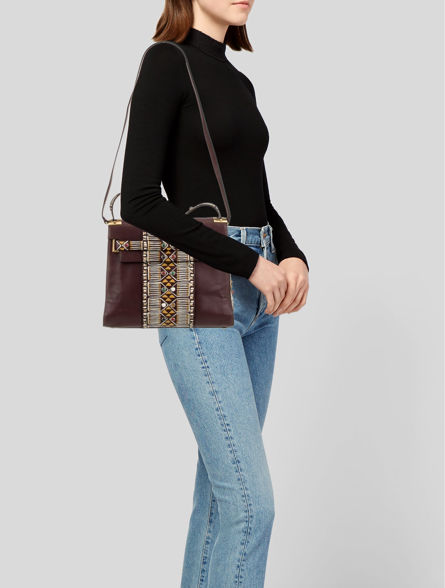 Valentino Rockstud Top Handle Bag