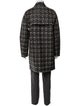 Valentino Wool Houndstooth Print Trench Coat