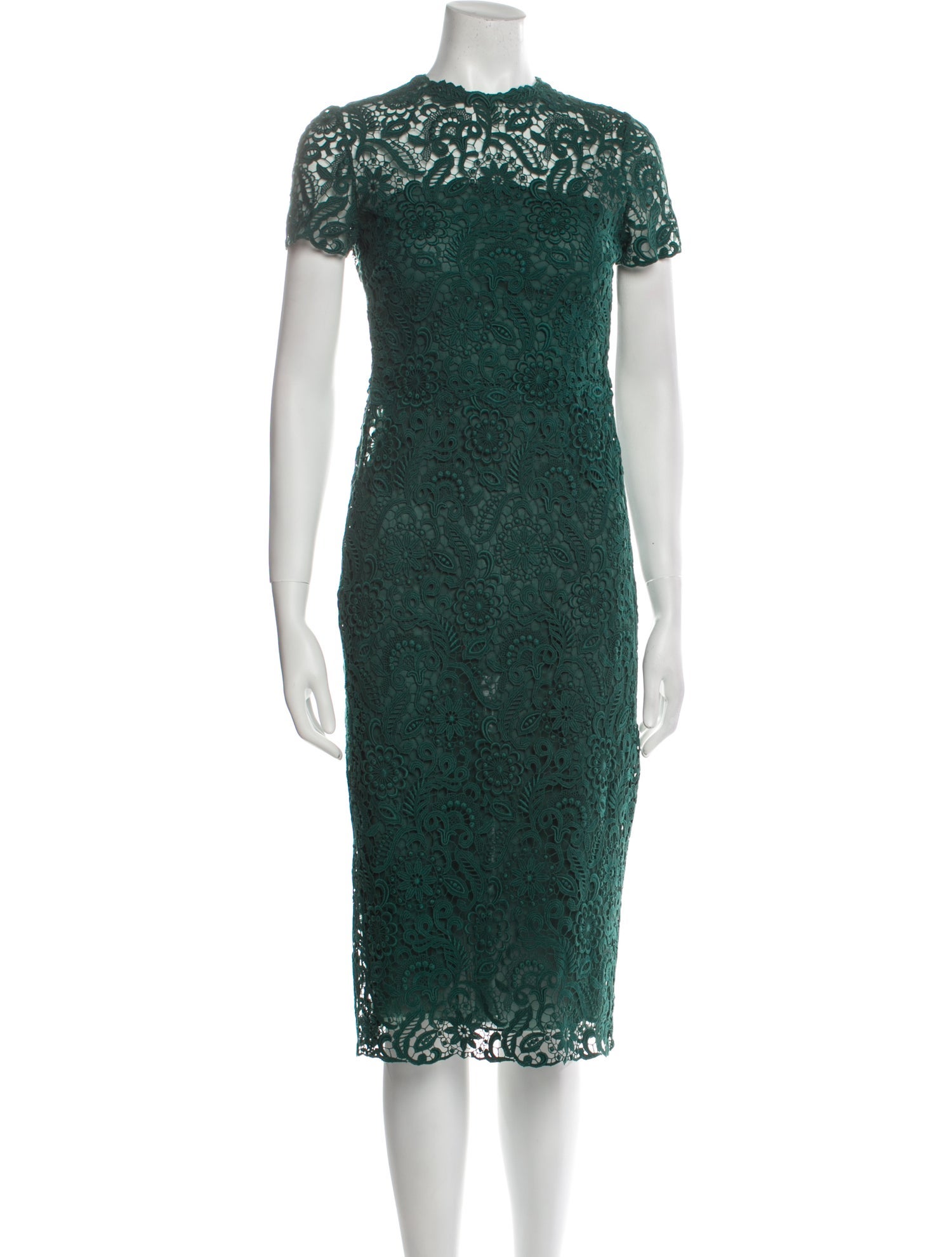 Valentino Lace Pattern Midi Length Dress - Green Dresses, Clothing - VAL457670 | The RealReal Valentino Lace Pattern Midi Length Dress - Green Dresses, Clothing - VAL457670 | The RealReal