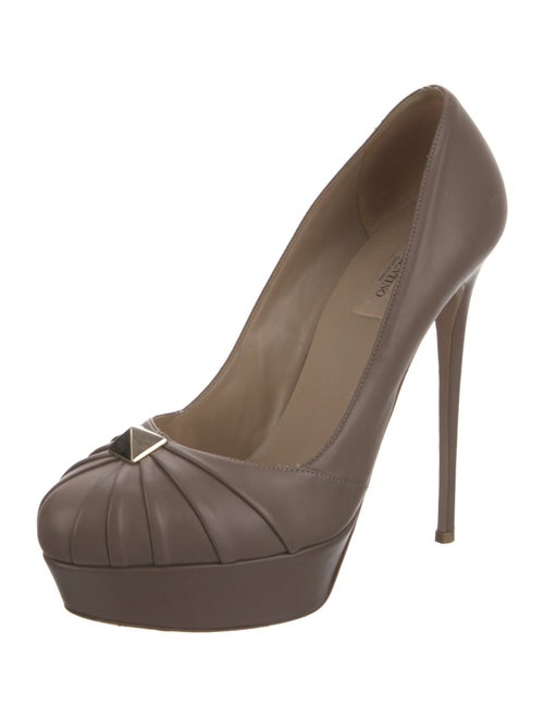 Valentino Leather Studded Accents Pumps