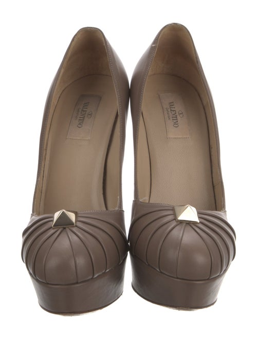 Valentino Leather Studded Accents Pumps