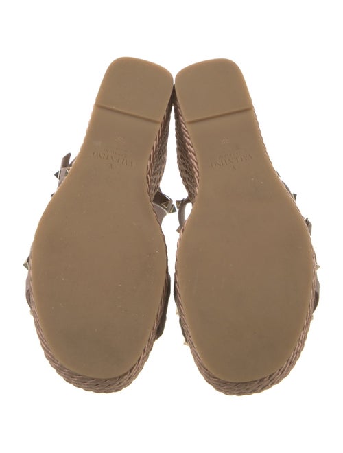 Valentino Rockstud Accents Leather Espadrilles
