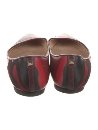 Valentino Rockstud Accents Leather Ballet Flats