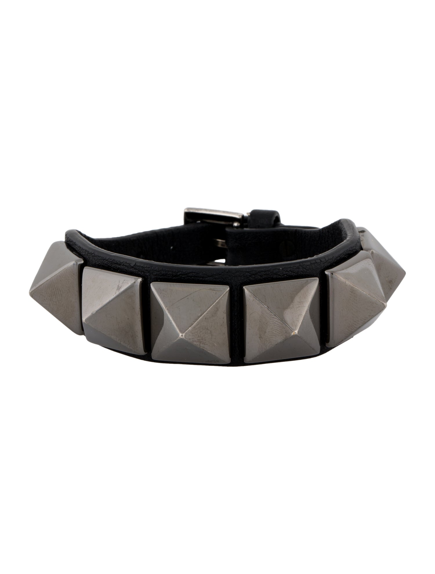 Valentino Leather Va Va Voom Rockstud Wrap Bracelet