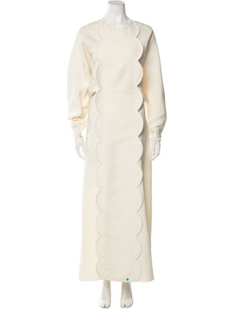 Valentino Crew Neck Long Dress